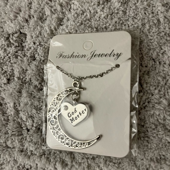 Godmother Moon and Heart Necklace - Picture 2 of 5